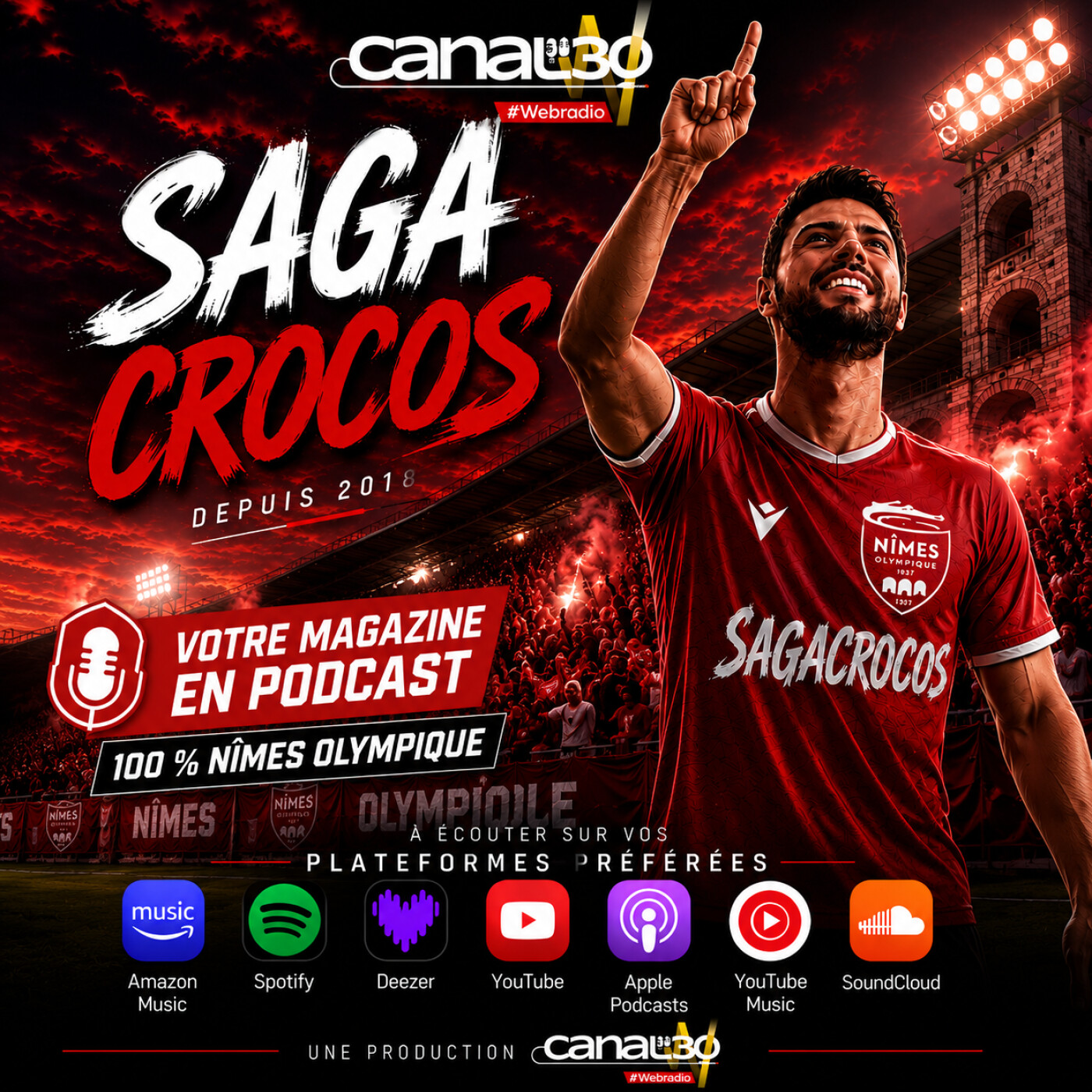 Episode 281 -SagaCrocos - FC Canet / Nîmes Olympique. J01 episode artwork