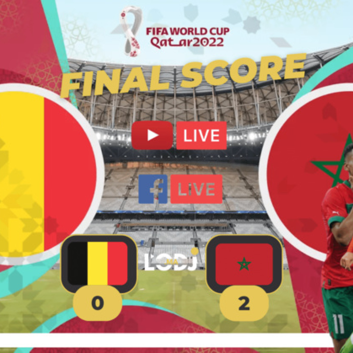 برنامج الڨار : ملخص مباراة المغرب وبلجيكا (2-0) - المنتخب المغربي يصنع التاريخ ويهزم بلجيكا بثنائية episode artwork