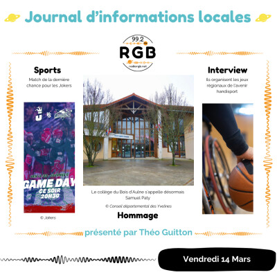 Journal du vendredi 14 mars 2025 - Radio RGB 99.2 cover