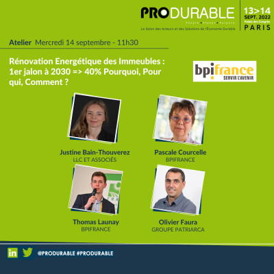Bpifrance - Rénovation Energétique des Immeubles : 1er jalon à 2030 => 40% Pourquoi, Pour qui, Comment ? cover