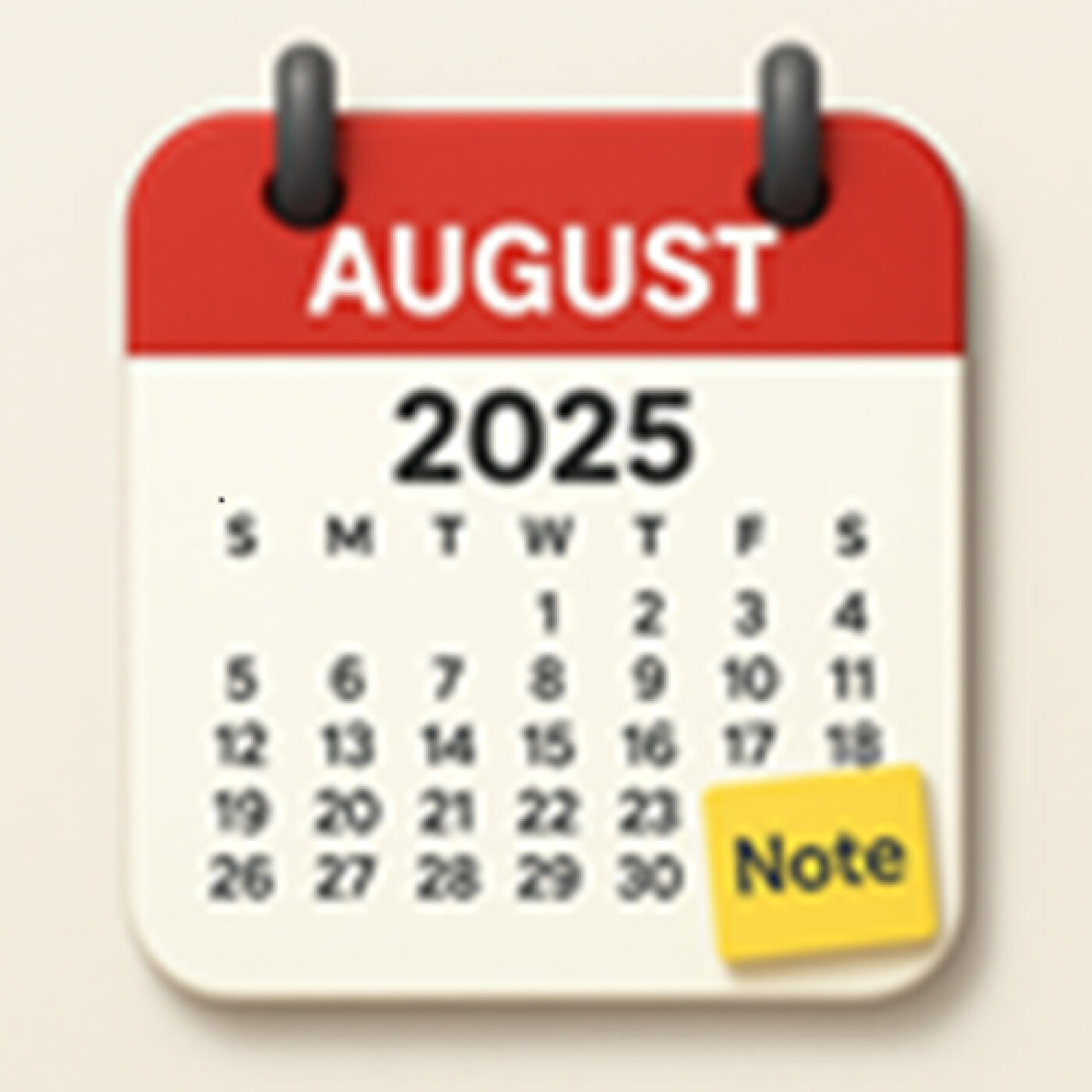 August 2025 Calendar