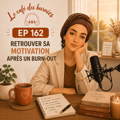 EP 162 POURQUOI TU N'AS PLUS ENCIE DE RIEN APRÈS UN BURN-OUT (et comment recréer ta motivation) cover