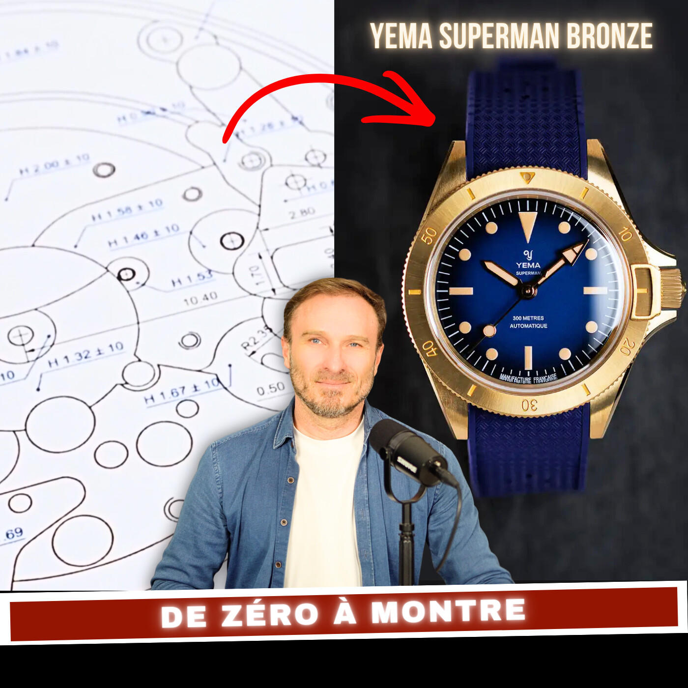 #163 ✍️ Du dessin à la montre finie : j'ai suivi la fabrication d'une Superman Bronze chez Yema episode artwork