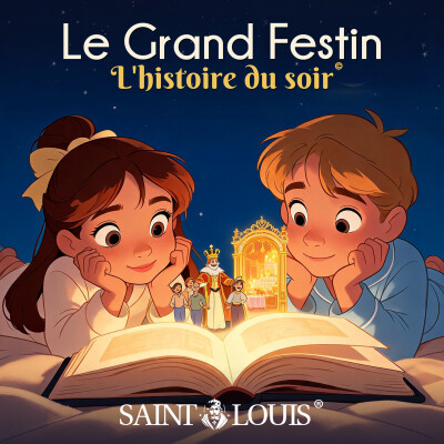 Le Grand Festin : la parabole de Jésus sur notre podcast catholique pour enfants, histoire du soir en famille cover