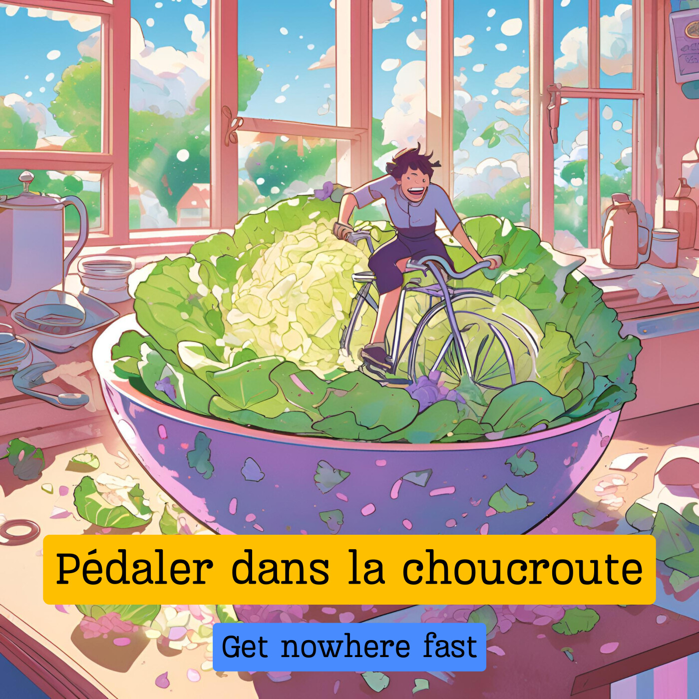 Expression française : "Pédaler dans la choucroute" : C'est la galère !