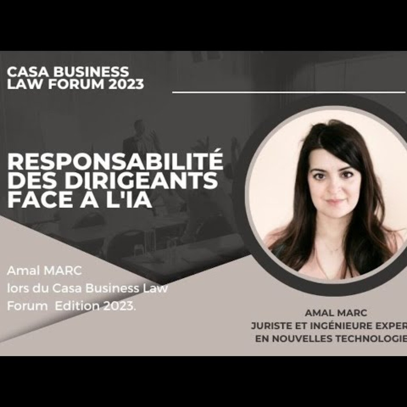 CBLF 2023 - Amal MARC : Responsabilité des dirigeants face à l'IA episode artwork