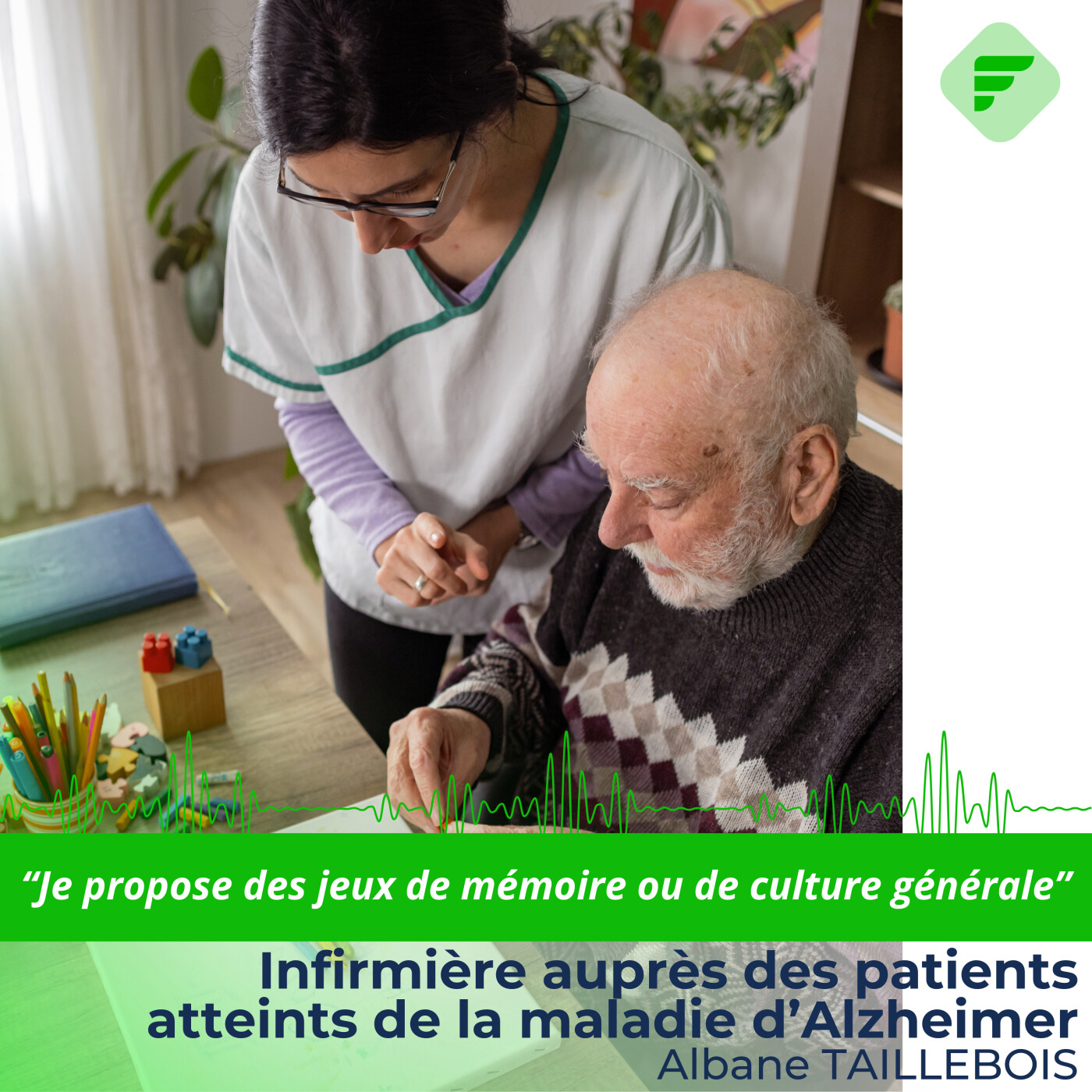 "Je propose des jeux de mémoire ou de culture générale", Albane, infirmière