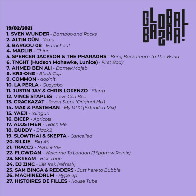 Fantaz - Global Bazar #6 - Sven Wunder, Madlib, Ahmed Ben Ali, La Perla, Bicep, Alostmen, Silkie, Slowthai cover